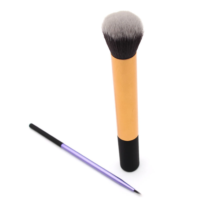 Nuevo juego de brochas de maquillaje, juego completo de brochas para polvos, brochas para sombra de ojos, brochas para cejas, brochas para labios, juego de herramientas de maquillaje portátiles de 6 piezas