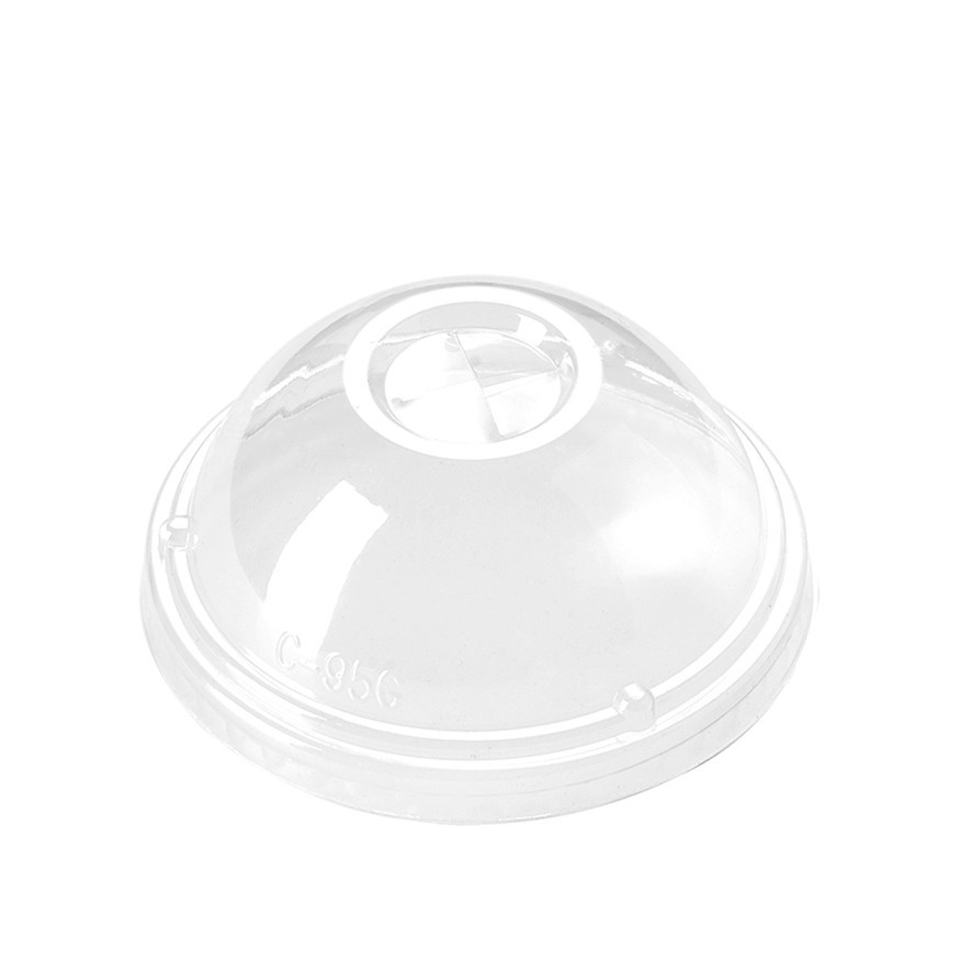 95拱盖厂家直销塑料杯盖奶茶杯盖十字孔饮料吸管环保饮品杯子