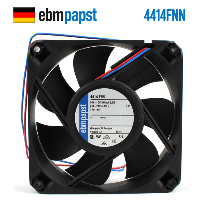 ebmpapst授权4414FNN 24V12025医疗设备电源机箱变频器散热风扇