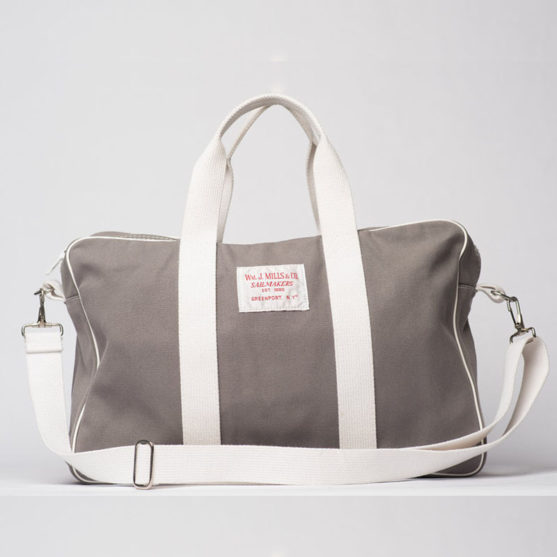 大号单肩帆布圆筒旅行袋  户外棉行李收纳袋 出差手提包