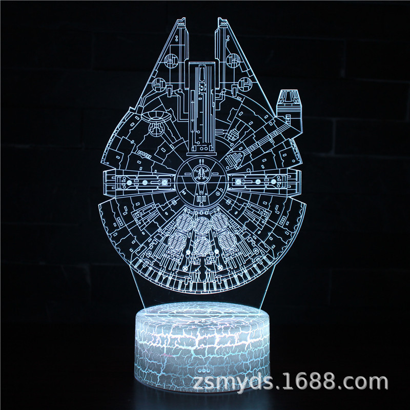 Transfronteriza Star Wars serie 3D colorido táctil lámpara de mesa Luz de la noche LED regalo creativo luz visual