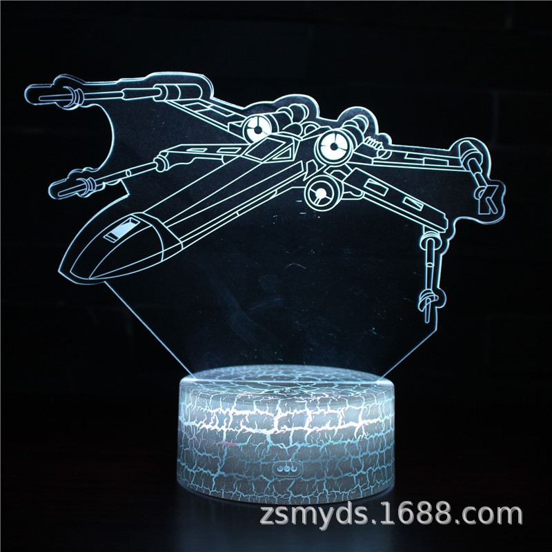 Transfronteriza Star Wars serie 3D colorido táctil lámpara de mesa Luz de la noche LED regalo creativo luz visual