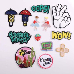 Embroidered patch for DIY ballet fairy strawberry clothing decoration patch fabric sticker with computer embroidery design, a high-quality boutique item