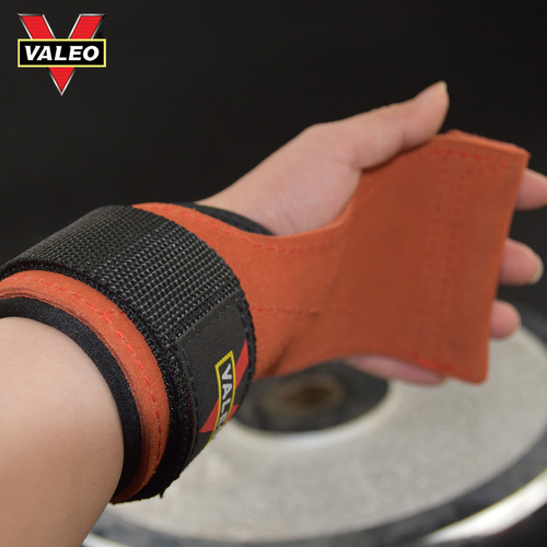 Power-assisted deadlift men's and women's sports wrist guards and grip belts VALEO pull-ups cowhide fitness palm guards wholesale