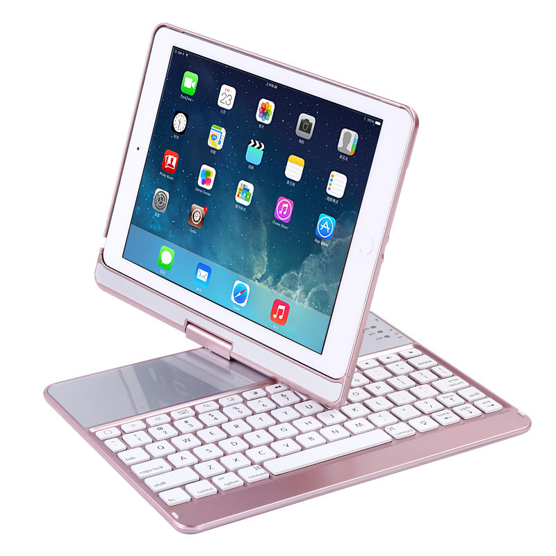 New ipad 2018 Bluetooth keyboard all-inclusive shell pro9.7 keyboard protective cover AIR2 rotating backlit keyboard