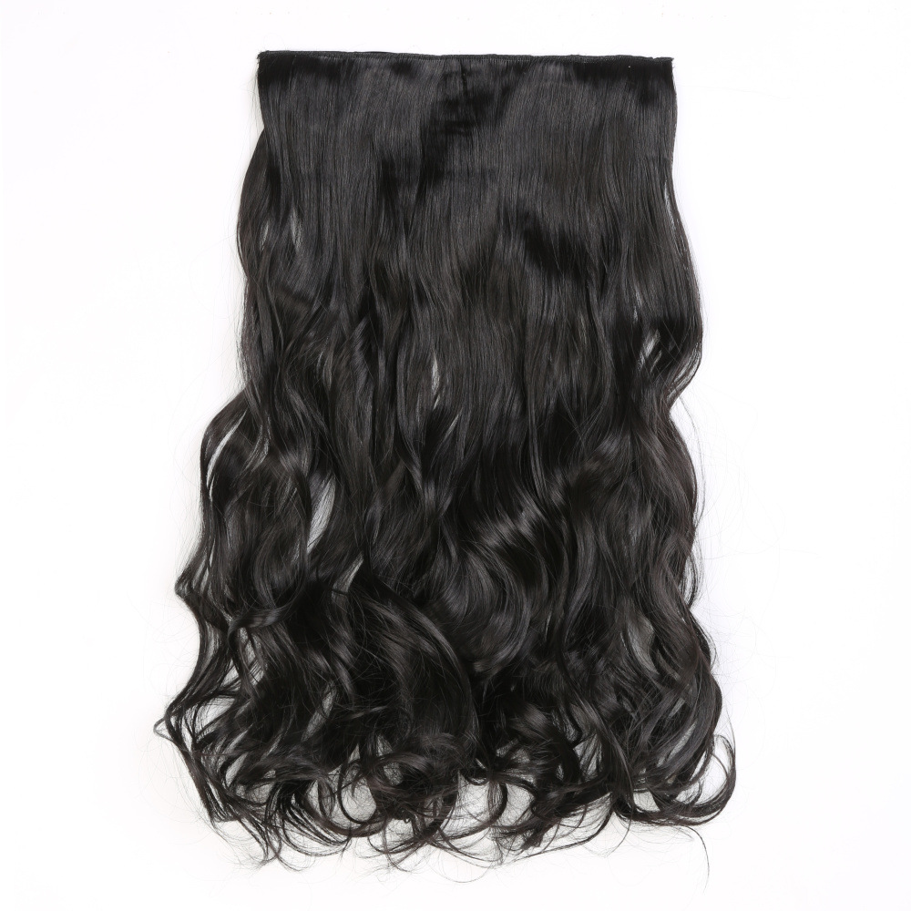 Pieza de peluca europea y americana pieza de extensión de cabello peluca natural sin costuras realista pieza de extensión de cabello de una pieza de extensión de cabello Peluca de cinco tarjetas