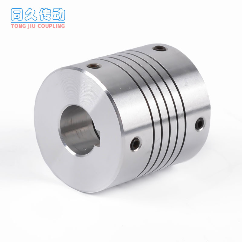 厂家直销 主轴编码器联轴器 铝合金螺纹顶丝连轴器 带键槽联轴器