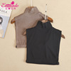 Demi-season knitted scarf, keep warm long-sleeve, false collar, Korean style, high collar