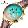 Fashionable glossy street waterproof men's watch