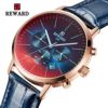 Fashionable glossy street waterproof men's watch