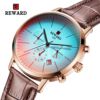 Fashionable glossy street waterproof men's watch