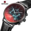 Fashionable glossy street waterproof men's watch