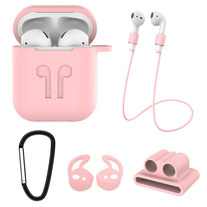 Apple, совместимая гарнитура, защитный чехол, силиконовая коробка для хранения, утолщенная версия, Bluetooth, iPhone