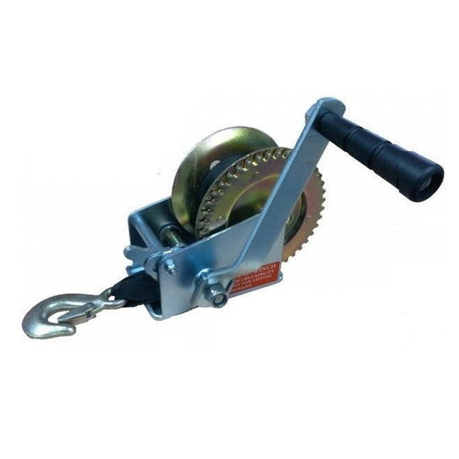 跨境600lbs/272kg 织带手摇绞盘  手动卷扬机 手动绞车牵引机