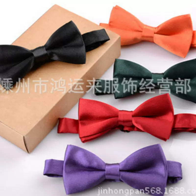 韩版领结男士跨境蝴蝶结批发新郎伴郎结婚英伦领花配饰红色领结潮