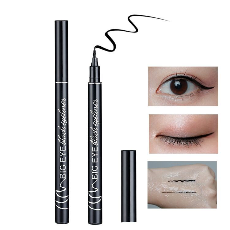 Cross-border Eyeliner waterproof sweat-proof non-smudging cool black thin head Eyeliner foreign trade Eyeliner tuoke wholesale