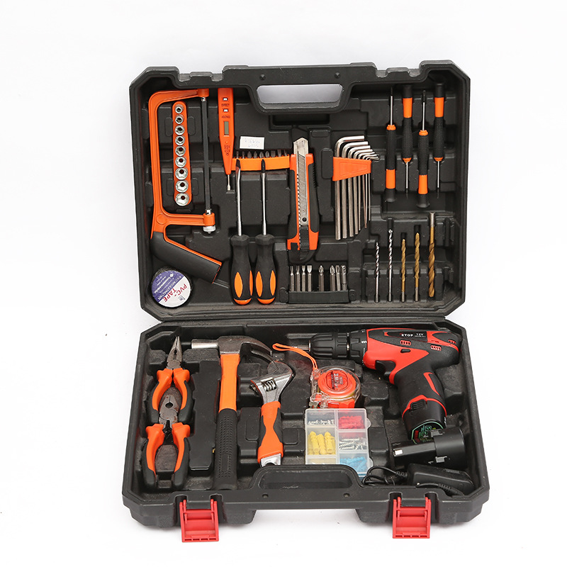 118件套电动工具组套家用维修五金工具套装