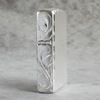 ZIPPO windproof kerosene lighter 205 scrub silver -plated three sides of Tangcao wealth flowers