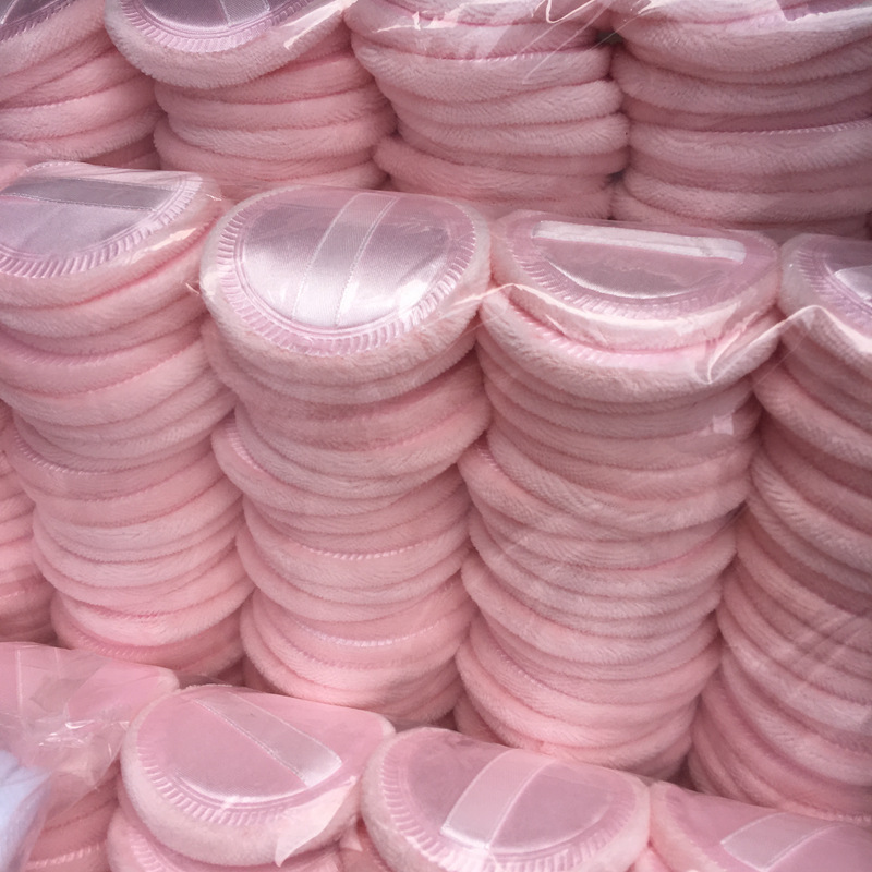 Loose Powder Puff seco puff maquillaje tamaño pequeño cinta franela maquillaje puff niños Fotografía maquillaje algodón puff maquillaje herramientas