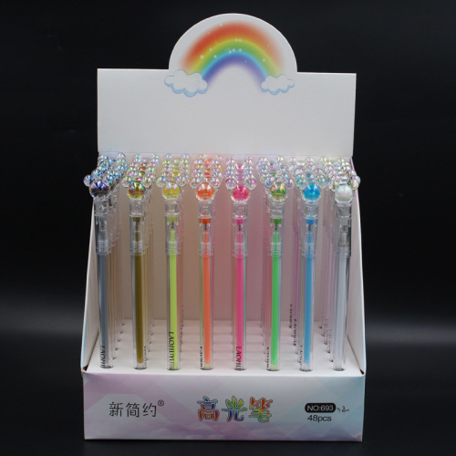 New simple color multi-functional writing pen, special high-gloss pen for handbook, quick-drying 693 new high-gloss pen