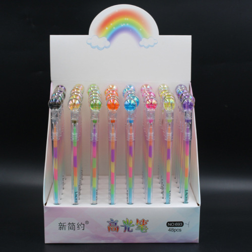 New simple color multi-functional writing pen, special high-gloss pen for handbook, quick-drying 693 new high-gloss pen