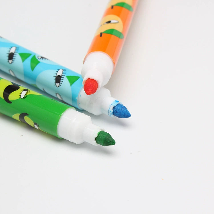 Children's set for elementary school students, coloured pencils, brush, washable