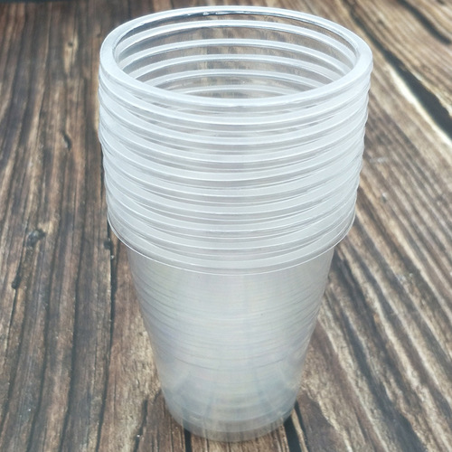 Disposable plastic cups PP transparent mixed resin cups drop gel cups