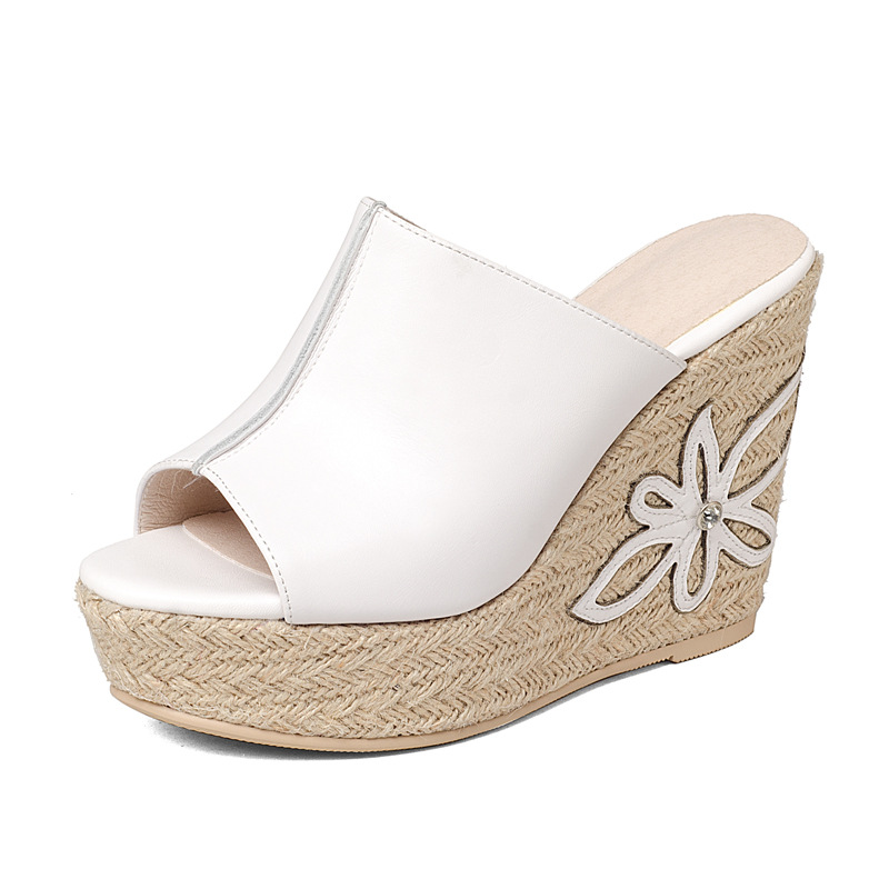 Dép cao gót nữ đế xuồng da bò mới, sandal quai ngang gót dày đi chơi — Màu camel