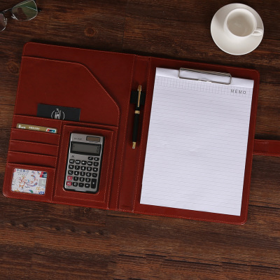 A5 to work in an office business affairs notebook Stationery Book originality to work in an office Calculator Manager folder Leather Notepad wholesale