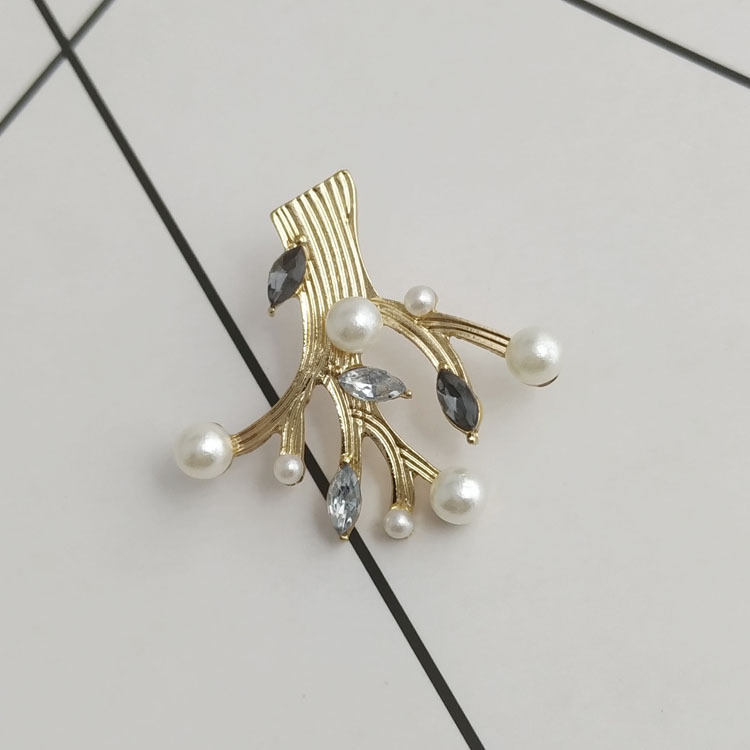 Elegante Baumzweig Brosche Mit Perlen Und Kristallen Für Damen_voghion.com