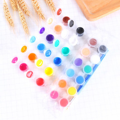 Children's Colorful DIY 3ml One-piece Acrylic Paint Set with Blank Paper Umbrella and Wood Slice Coloring Paint 12 Colors