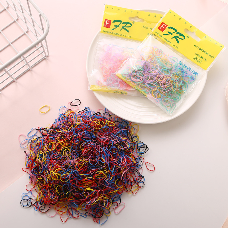 AliExpress 200/1000 piezas lindo chica desechable elástico anillo de pelo Cola de Caballo cinturón de goma accesorios para el cabello de los niños