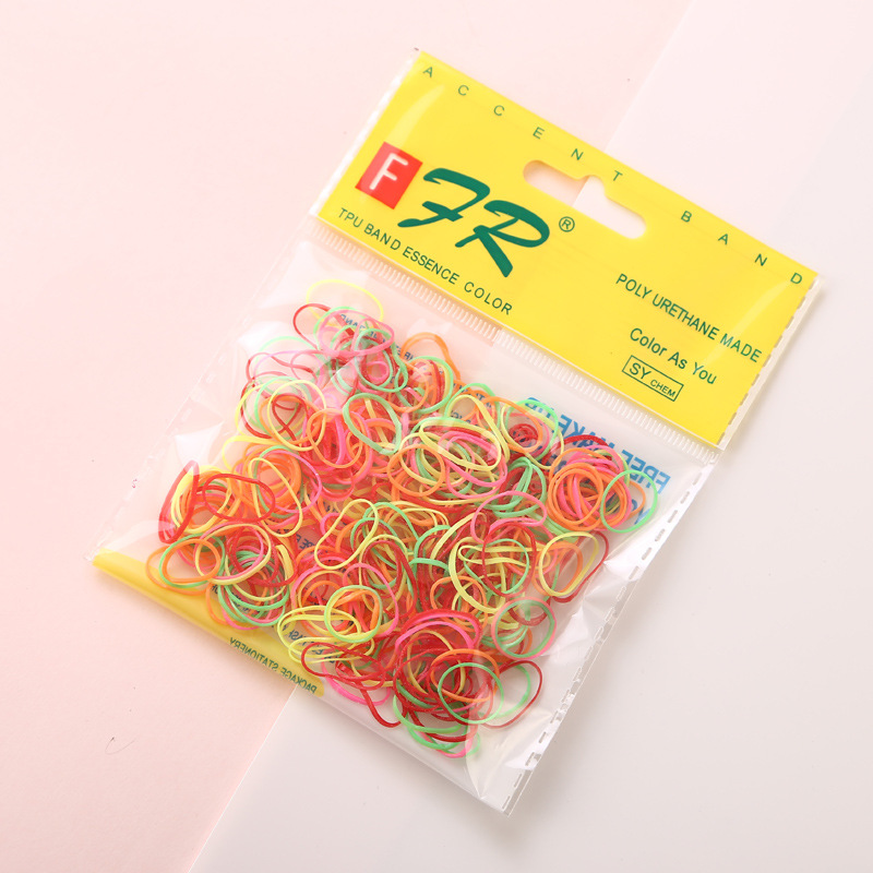 AliExpress 200/1000 piezas lindo chica desechable elástico anillo de pelo Cola de Caballo cinturón de goma accesorios para el cabello de los niños