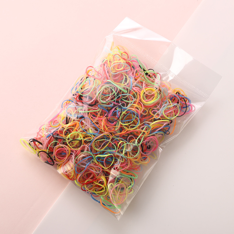 AliExpress 200/1000 piezas lindo chica desechable elástico anillo de pelo Cola de Caballo cinturón de goma accesorios para el cabello de los niños