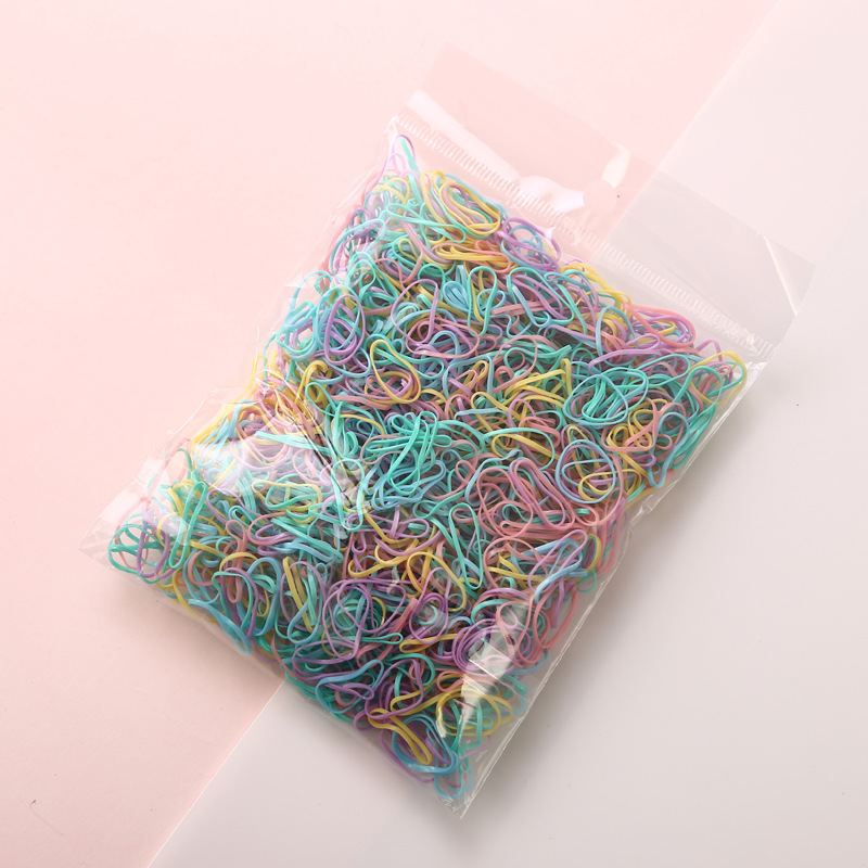 AliExpress 200/1000 piezas lindo chica desechable elástico anillo de pelo Cola de Caballo cinturón de goma accesorios para el cabello de los niños