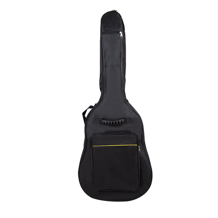 Funda para guitarra acústica 38-41 pulgadas, mochila y asa, tela Oxford impermeable y acolchada, hilo amarillo, venta directa de fábrica image 8