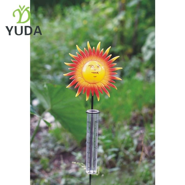Поставка мультяшного измерителя дождя в форме подсолнечника, устройства для измерения дождя, устройства для измерения дождя, садовый диспенсер для воды