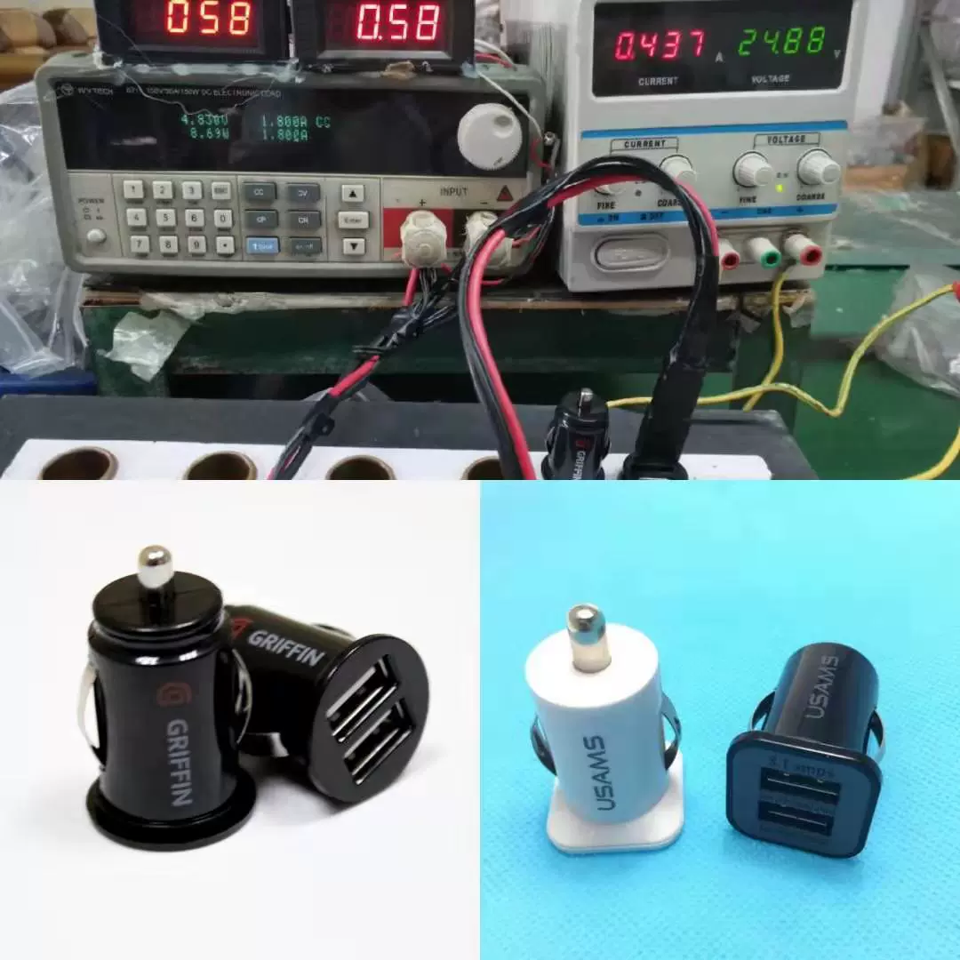 Зарядка для автомобиля Yoshengshi, двойной USB, умный автомобильный держатель для телефона, автомобильный зарядник двойной USB, голова зарядника