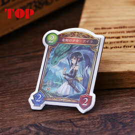 工厂个性设计日韩动漫金属工艺品印刷 logo定制长方形不锈铁徽章