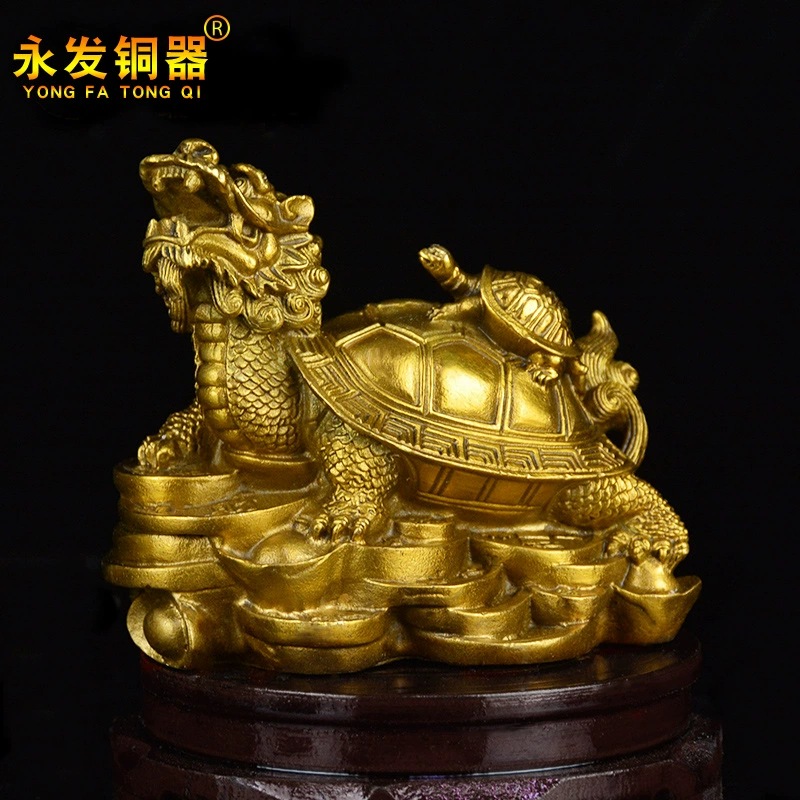 Yongfa бронза все медные украшения черепаха дракон латунь все медные украшения черепаха дракон все медные украшения черепаха Багуа Дракон оптом ремесла