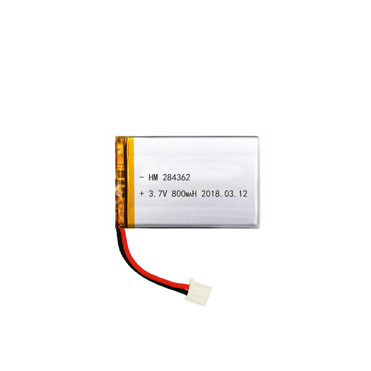 284362聚合物锂电池3.7V800毫安静脉灯执法仪电子玩具软包锂电池