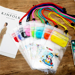 Cartoon mobile phone waterproof bag swimming and diving cover touch screen halter bag barrier-free transparent mobile phone waterproof bag