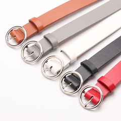 New Round Button Trendy Student Decorative Belt for Women Casual Fashion Personalized Women's Belt Factory Wholesale