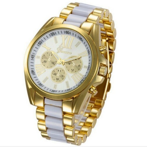 Manufacturer wholesale Geneva fashion high-end three-eye steel band watch men's quartz watch wholesale micro-business supply