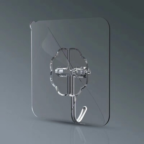 Strong traceless hook bathroom transparent wall adhesive small sticky hook magic door stainless steel hook nail-free wholesale
