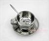 Coffee double-layer spoon stainless steel, set, increased thickness, 3 piece set