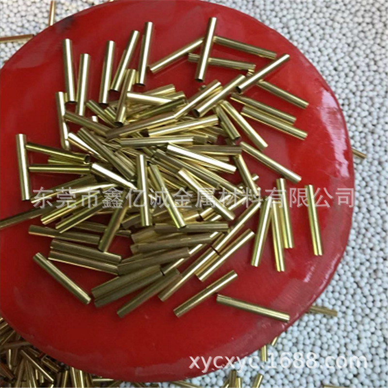 厂家H65精密黄铜管切割 首饰黄铜管铜箔加工打孔 切斜口
