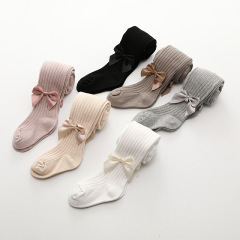 ins openable cotton newborn 2 baby pantyhose baby body stockings bottoming girls children's stockings bow