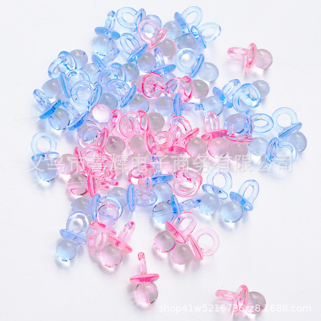 12*21mm DIY Acrylic Transparent Pacifier Toy Baby Shower Baby Full Moon Birthday Party Gift