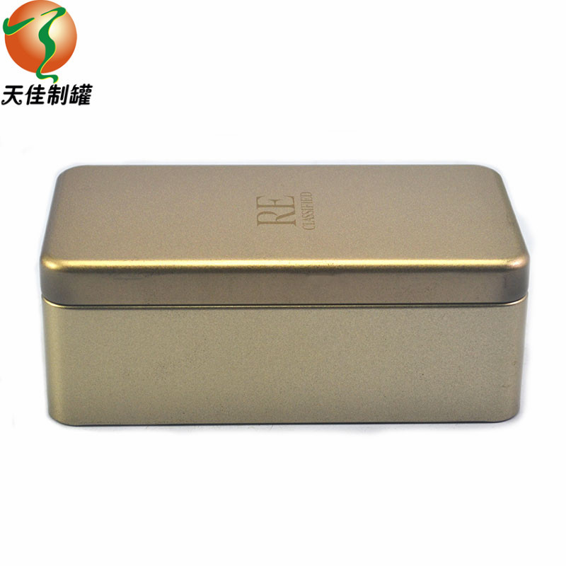 厂家直销高档化妆品铁罐磨砂马口铁方形罐精油包装铁罐生产商